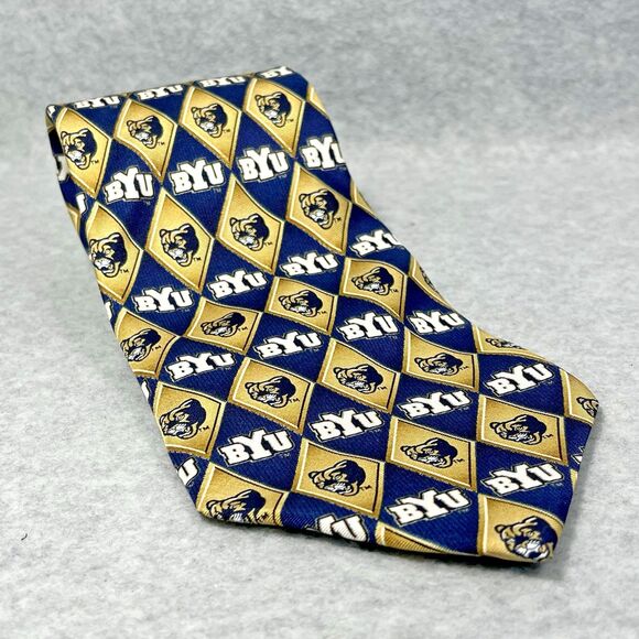 BYU Cougars Mens Silk Tie NCAA Football Eagle Neckwear Classic 58.5 in College - Picture 4 of 8